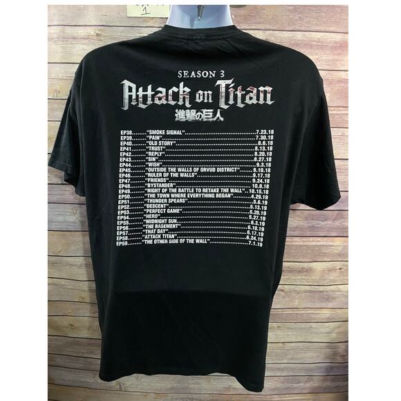 Ripple Junction T-Shirt XL Attack on Titan Season 3 Anime Graphic Tee - Picture 3 of 11